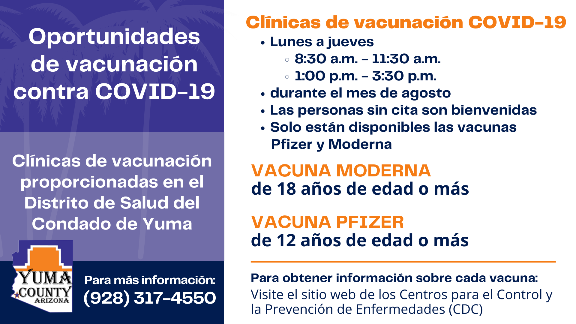 Spanish: COVID Vaccine Clinics